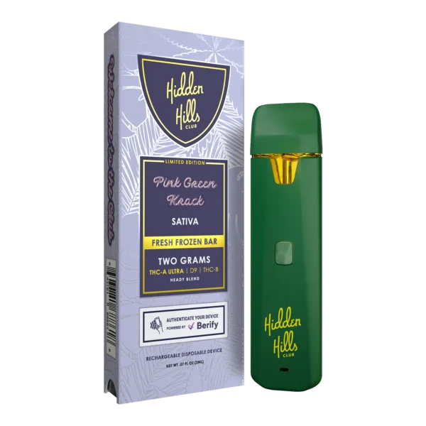 Hidden Hills Pink Green Krack product image – THC Blend vape