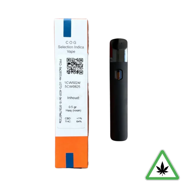 Canadelaar COG Selection THC vape 0.5g product image – Rosin vape indica